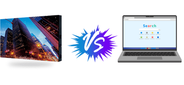 LEDビジョンとWEBサイトの効果比較